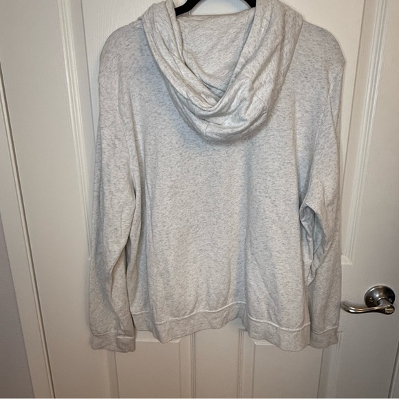 Nike Gray w/ Gold Glitter Swoosh Funnel-Neck Hoodie - Picture 5 of 5